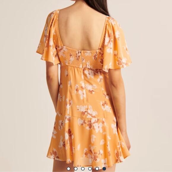 Abercrombie & Fitch Flutter Sleeve Dress Size XS PETITE - Picture 3 of 11